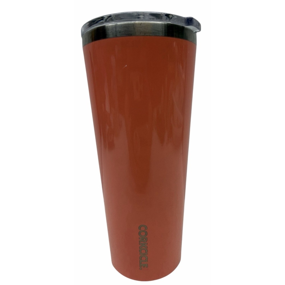 Corkcicle Neon Lights‎ 24oz Tumbler Coral With Lid Triple Insulated Stainless